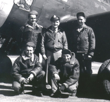 Lt Stachler with his ground crew. 